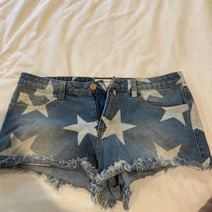 Women’s Jean Shorts w/ Star Pattern from Boutique